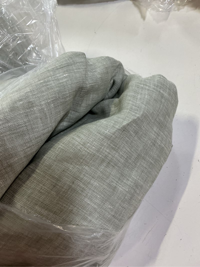 Condition photo showing As Is for european linen true blackout curtain - single panel, 48x84, sage