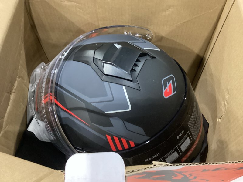 Condition photo showing Good Condition for black and red similar to orthrus dot certified dual sport multicam adventure motorcycle helmet uv protected visor for snowmobile atv dirt bike off road (halo,s) husky halo small