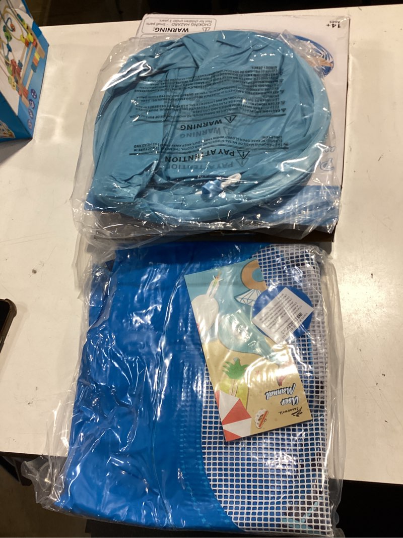 Condition photo showing Good Condition for jasonwell pool float with canopy - inflatable pool floaties adult lounger floats raft floating chair with cup holders for swimming pool lake water lounge float beach pool party toys for adults blue