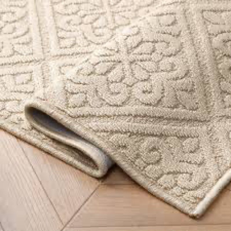 laura ashley hi-low tufted " washable skid-resistant runner rug - berber austell solid