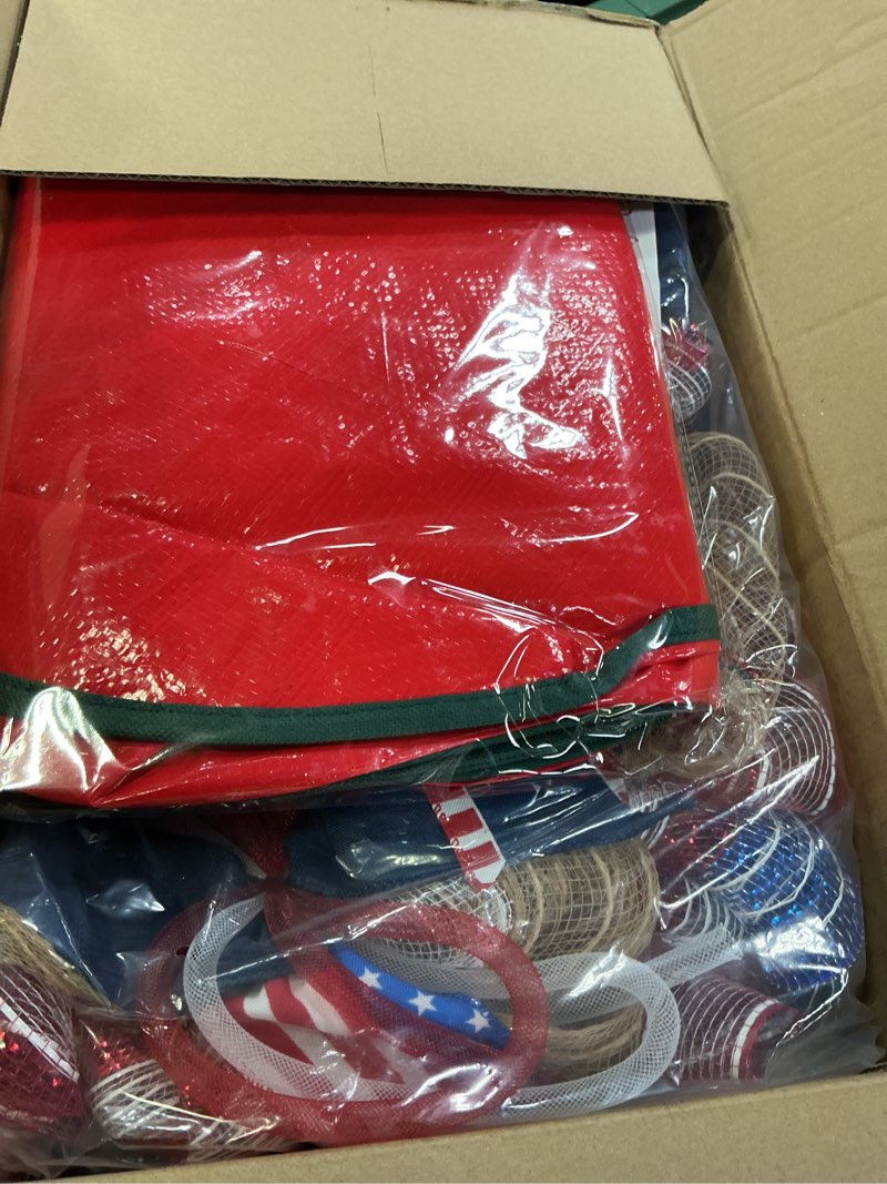 Condition photo showing Good Condition for 250th anniversary patriotic wreath for front door, 24 inch large 4th of july wreath with removable 1776-2026 eagle door sign, handcrafted memorial day decorations with light & storage bag
