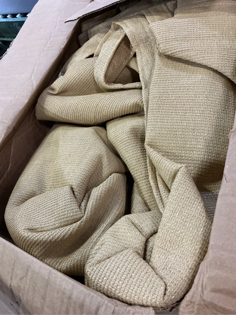 Condition photo showing Good Condition for sunny guard sun shade sail 20' x 23' rectangle sand uv block sunshade for backyard yard deck patio garden outdoor activities and facility(we make custom size) 2 0' x 2 3' sand