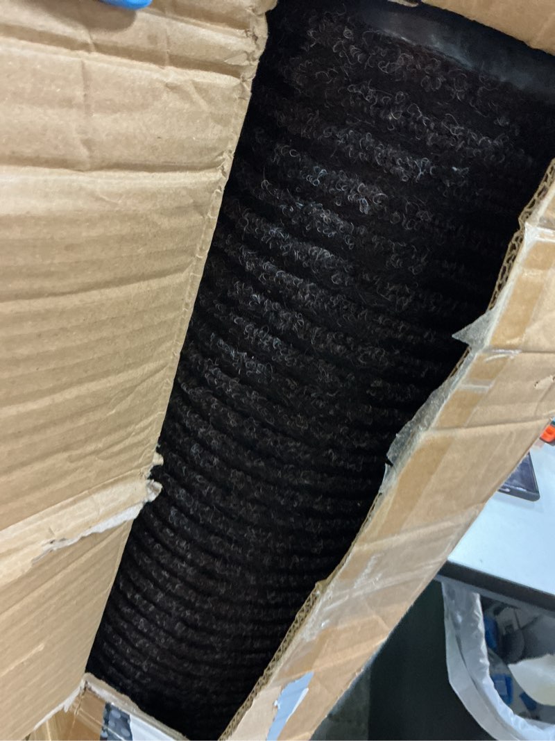 Condition photo showing Good Condition for maxmat® extra large rubber entry mat - heavy duty, waterproof, low-profile, easy to clean, industrial doormat (4 x 10 feet, brown, mxm-rib0410br) 4 x 10 feet brown