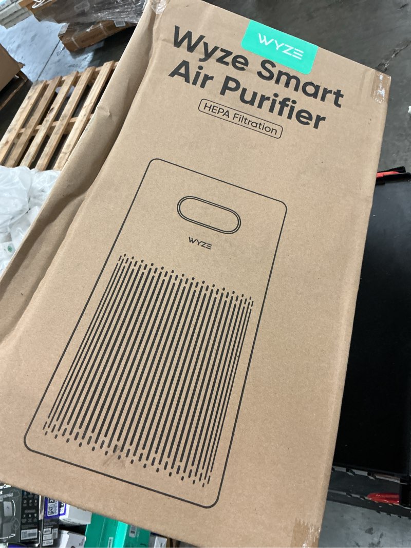 Condition photo showing New/Like New for wyze air purifier with allergen filter(standard), for home large room, hepa 13, 21db quiet sleep mode, 550 sq ft, remove 99.97% pet hair, pollen, dust, dander, smoke, smart wifi alexa google, black