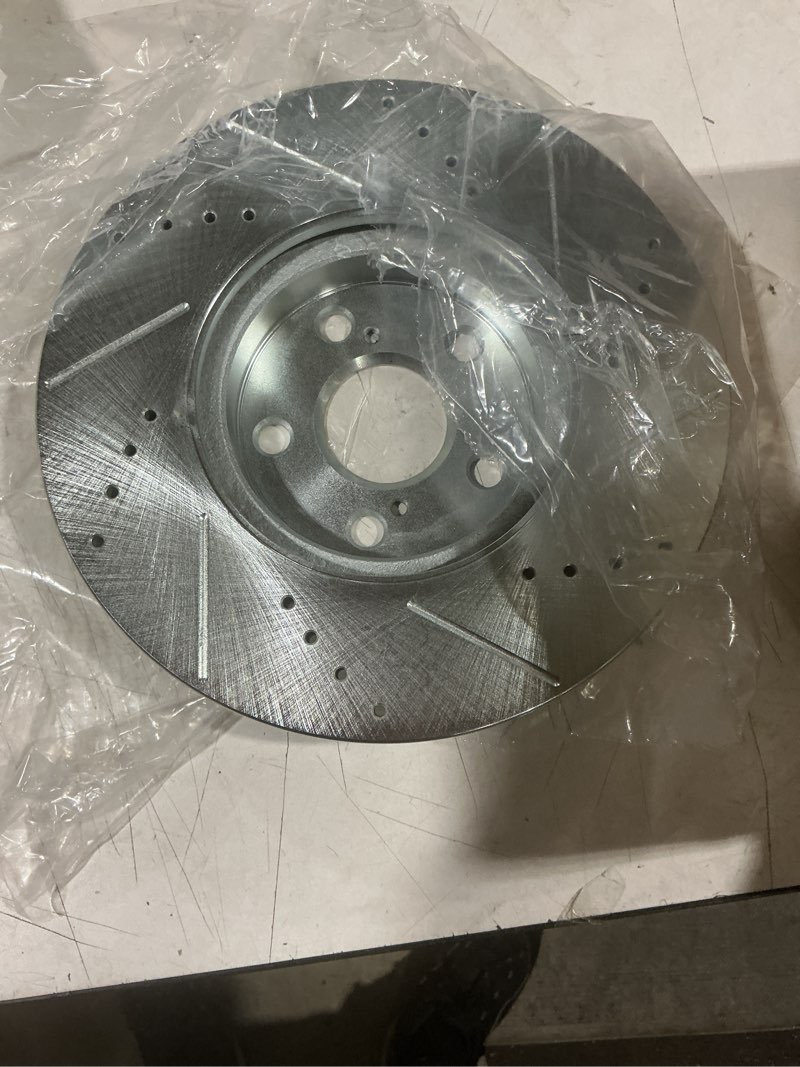 Condition photo showing As Is for power stop ar83092xpr front evolution drilled & slotted rotor pair for dodge charger 2014-2023 [model specific]