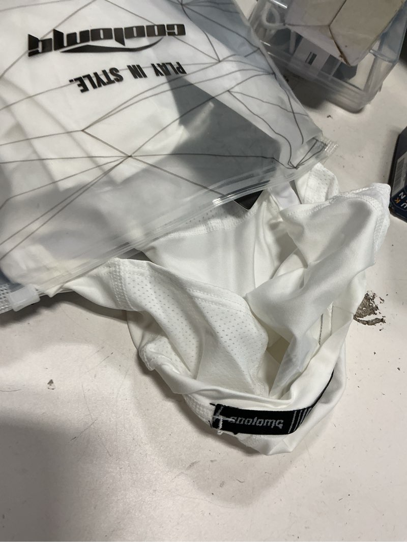Condition photo showing Good Condition for COOLOMG Youth Padded Football Shirt Chest Rib Protector 4-Pad Compression Undershirt Rugby Lacrosse Back Protection X-Small White