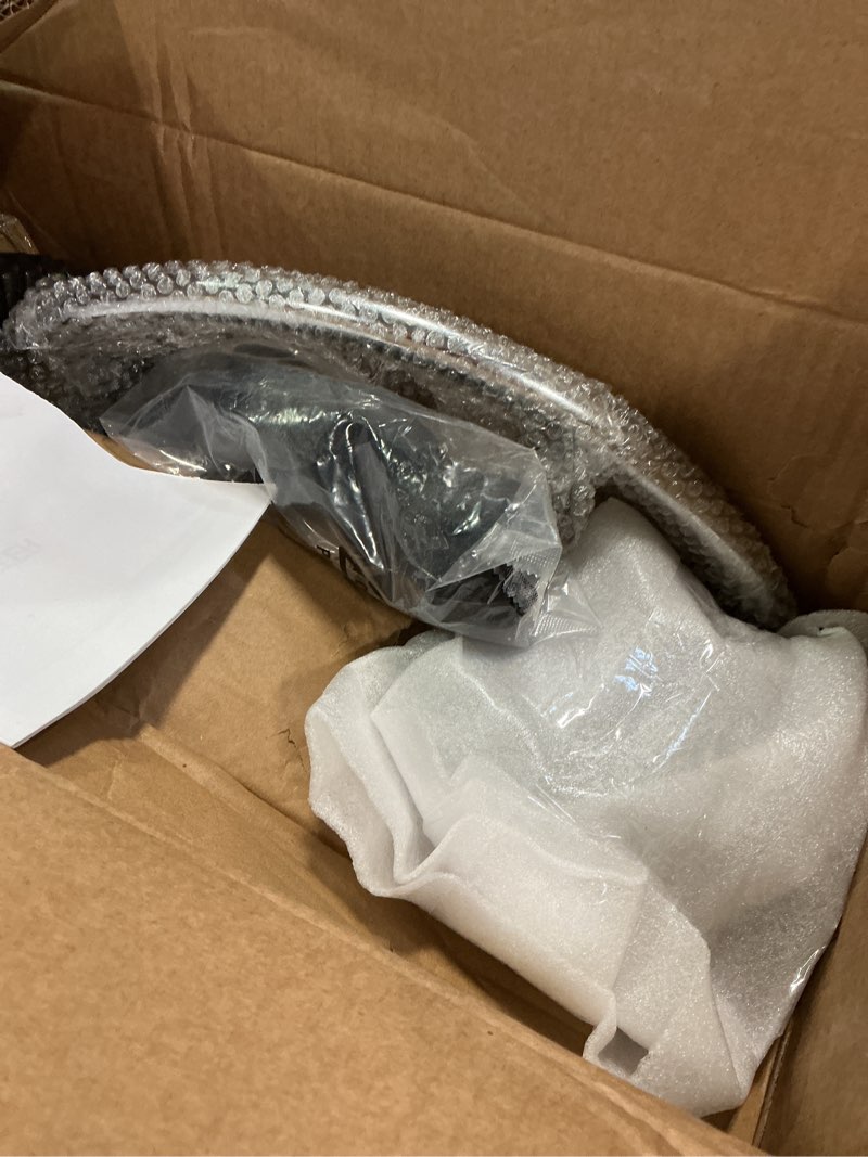 Condition photo showing New/Like New for SUPERJARE Drafting Chair with Back, Adjustable Foot Rest Rolling Stool, Multi-Purpose Office Desk Chair, Thick Seat Cushion for Home Bar Kitchen Shop - Black 7205B