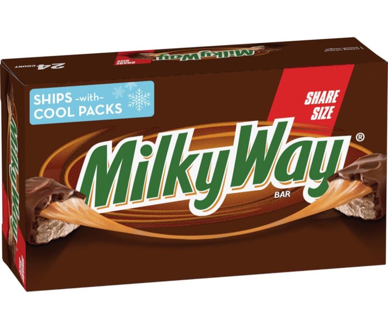 (Best by 06/2026) MILKY WAY Share Size Candy Bars With Caramel, Nougat, and Milk Chocolate - Pack of 24, 3.63 Ounce, Bulk Box, Bulk Candy Bars