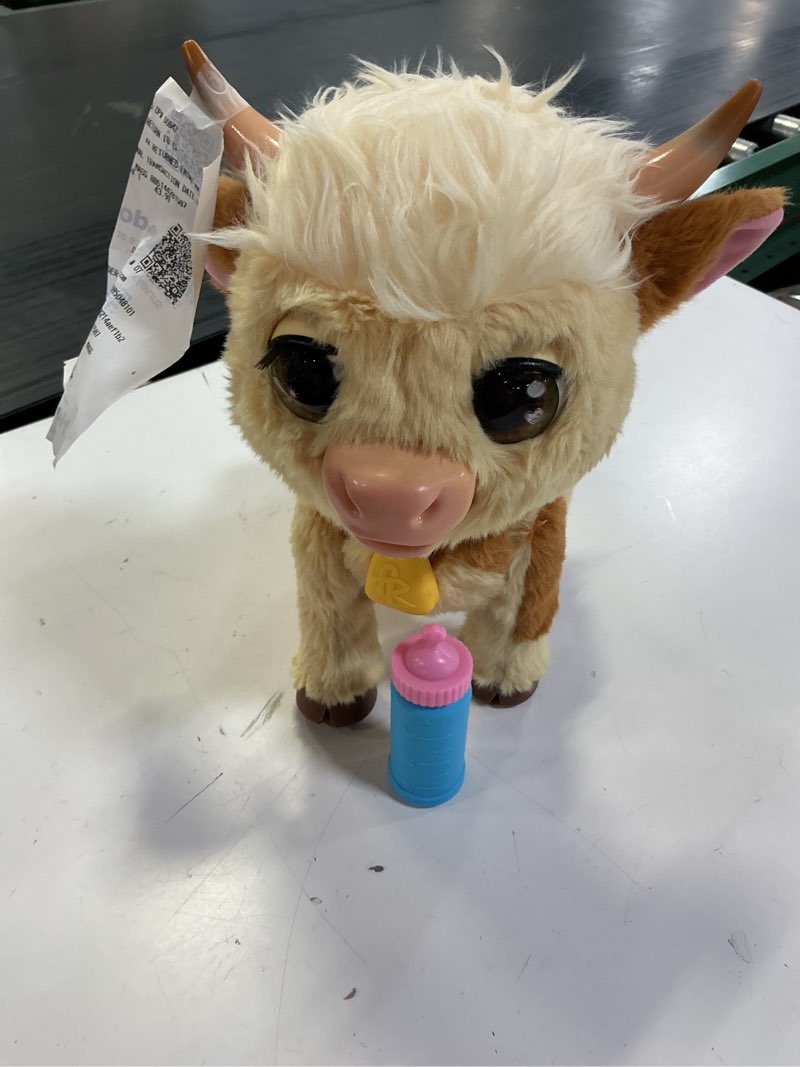 Condition photo showing Good Condition for furreal maggie the feed & follow cow, 11 inch interactive highland mini cow, for boys and girls, ages 4 and up