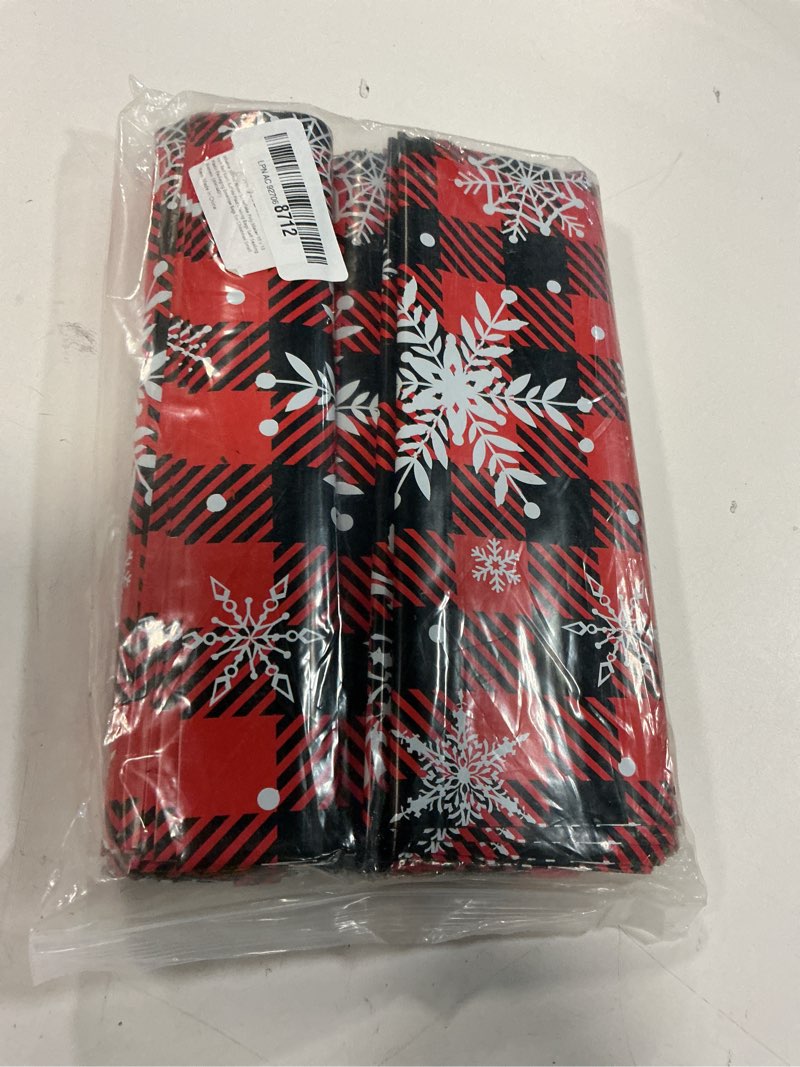 Condition photo showing New/Like New for Whaline 100Pcs Merry Christmas Poly Mailer 10 x 13 Inch Gold Snowflake Mailing Bags Classic Xmas Winter Self-Sealing Plastic Packaging Envelope Bags for Small Business