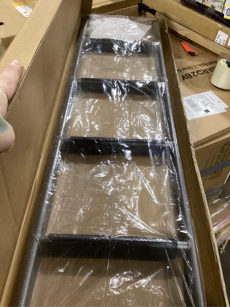 Condition photo showing New/Like New for Anti-Slip RV Bunk Ladder, 52in Integrated Heavy Duty Steel Camper Bunk Bed Ladder with Anti-Slip Rubber Foot Pads and Hooks - Black 52in Black