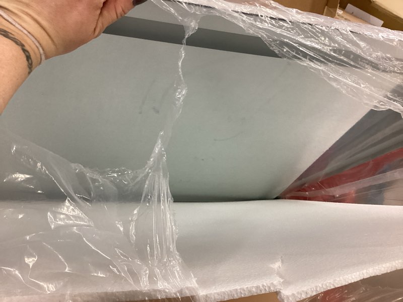 Condition photo showing New/Like New for 24X24 LED Bathroom Mirror with Lights, Anti-Fog, Backlit + Front Lit (CRI>90), Lighted Bathroom Vanity Mirror for Wall, Memory Function, Dimmable, Tempered Glass, Shatter-Proof, ETL Listed 24"L x 24"W