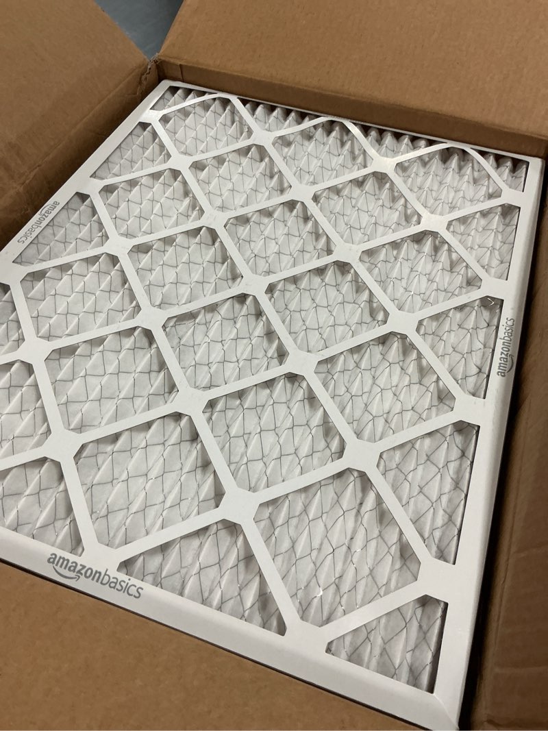 Condition photo showing Good Condition for amazon basics 20x25x1 air filter 6 pack, merv 11 ac furnace filters (actual size: 19.75" x 24.75" x 0.75") 20x25x1 merv 11