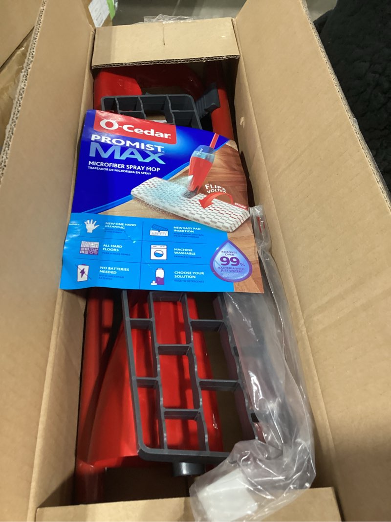 Condition photo showing Good Condition for o-cedar promist max microfiber spray mop, red spray mop spray mop