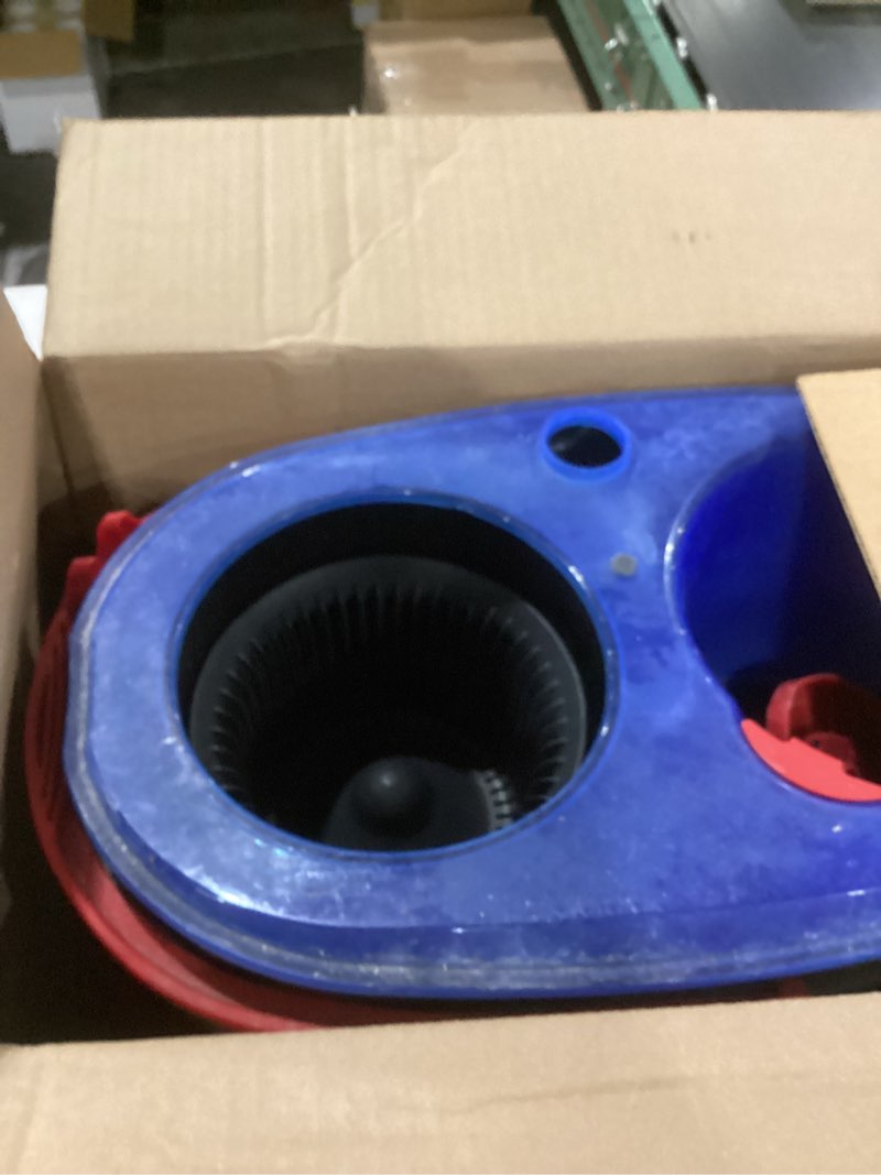 Condition photo showing As Is for missing parts used o-cedar rinseclean spin mop & bucket system | clean with water | removes 99% of bacteria