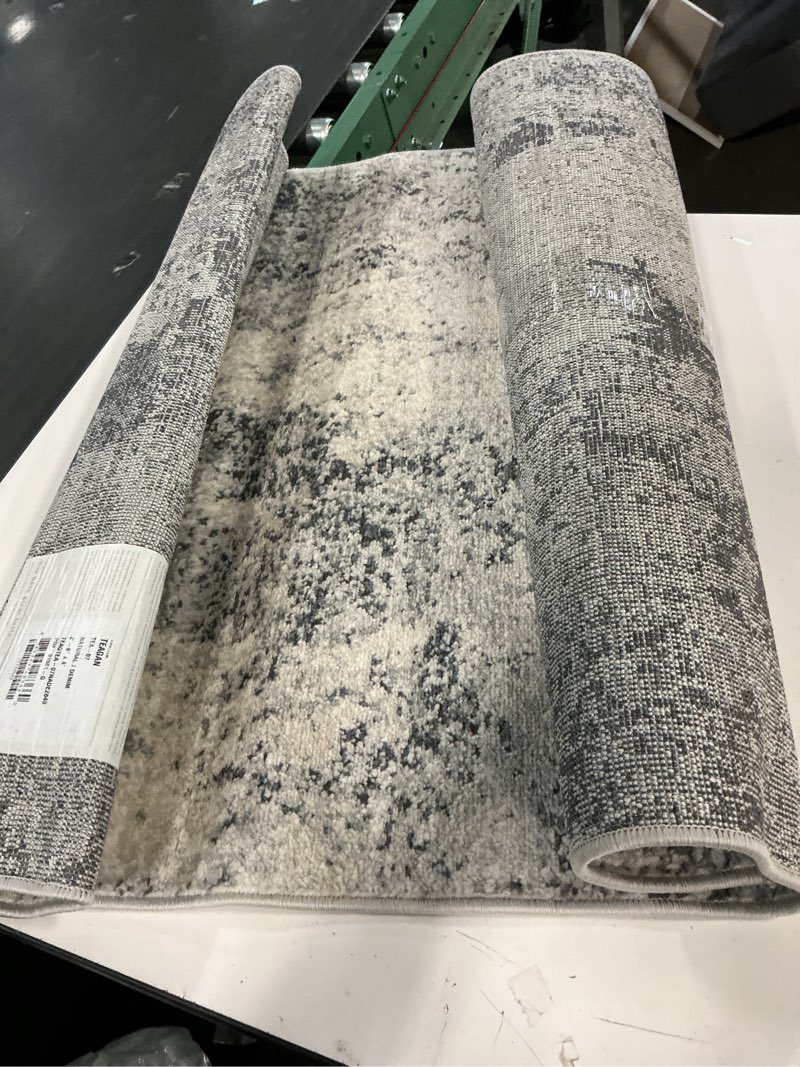 Condition photo showing As Is for Loloi II Teagan Collection TEA-07 Natural/Denim 2'-8" x 4' Accent Rug Natural / Denim 2'-8" x 4'