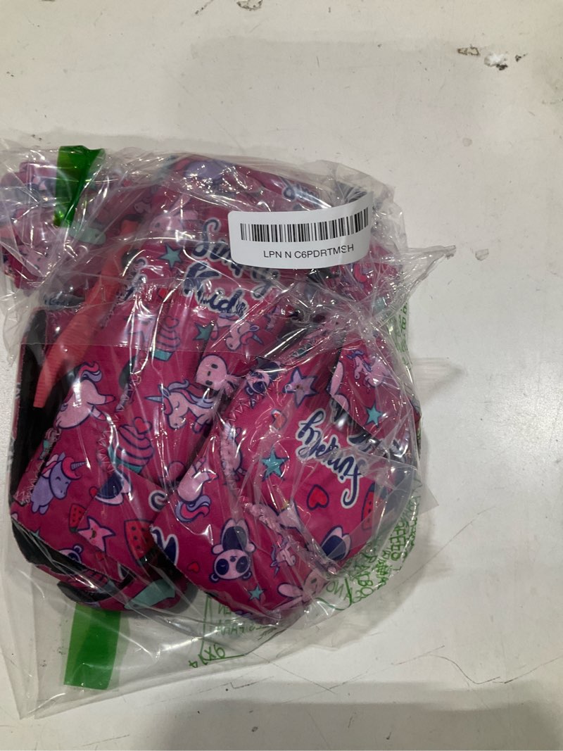Condition photo showing Good Condition for soft-style kids knee and elbow pads with bike gloves, flexible impact-resistant gear for ages 2-11, designed for balance bikes, roller-skating, and skateboarding medium unicorn