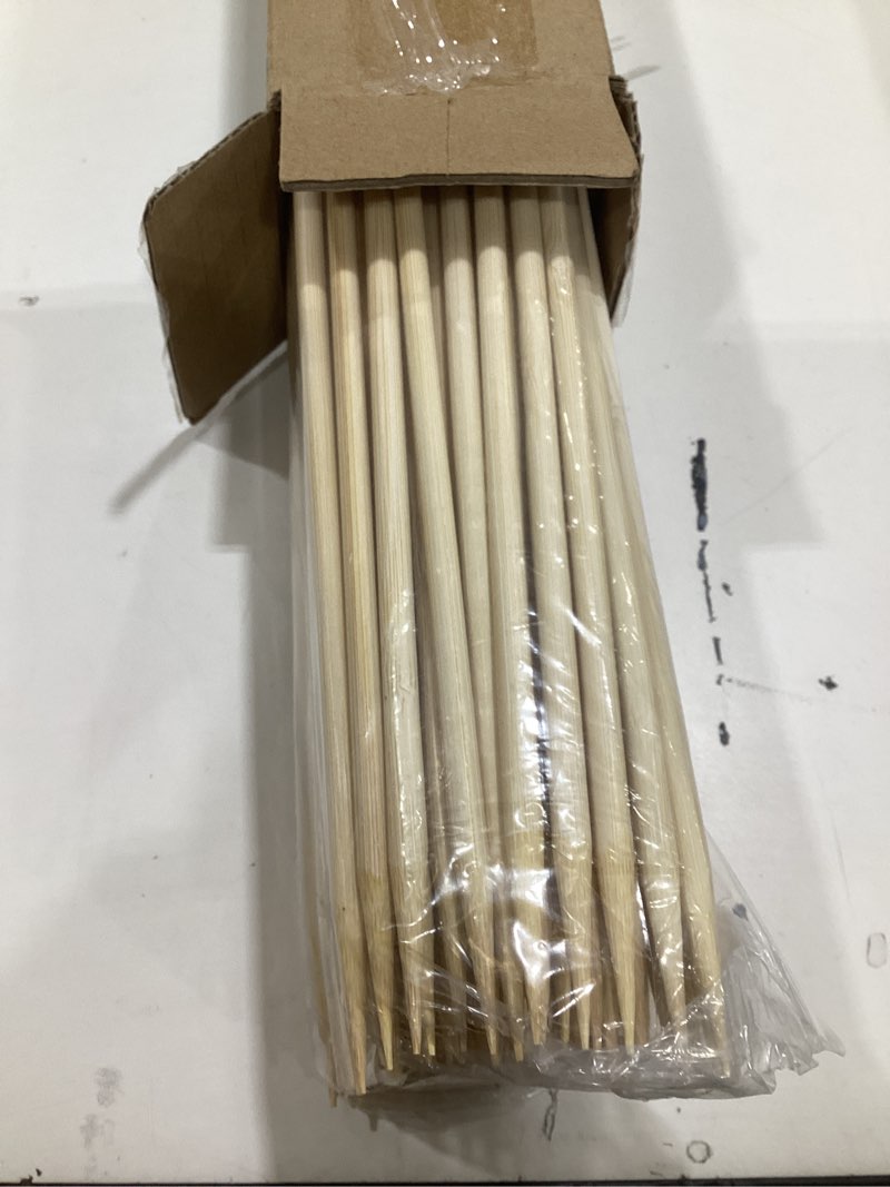 Condition photo showing Good Condition for 100pcs 36 inch bamboo skewers for marshmallows,s'mores,fire pit,bbq,kabob,grilling, camping.more size choices 6"/8"/10"/12"/36" 36 inch 100