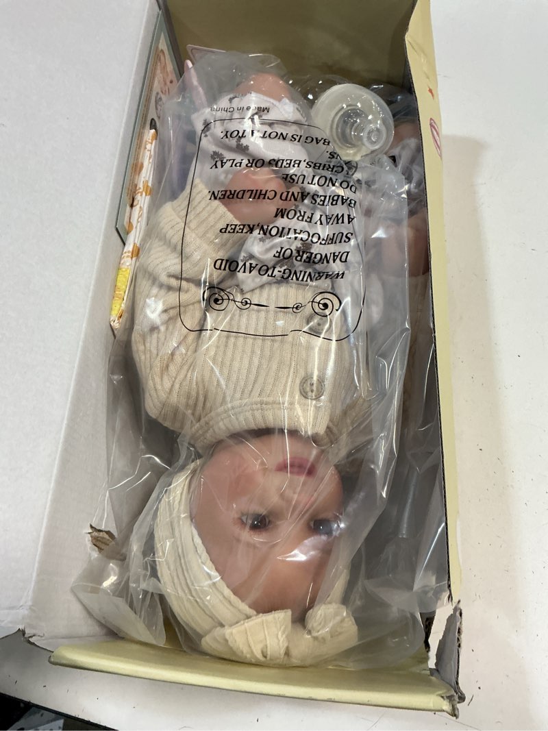 Condition photo showing Good Condition for babeside reborn baby dolls sunny - 17 inch cute realistic baby doll | soft cloth body, poseable real life baby dolls with bottle and accessories for 3+ years old girl gifts, pretend play