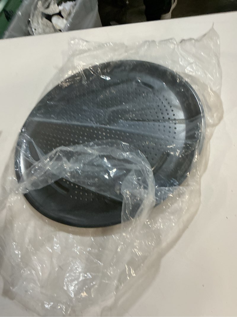 Condition photo showing Good Condition for goodcook airperfect insulated nonstick carbon steel pizza pan with cutting guides, perforated nonstick pizza pan, 15.75-inch, gray gray 16-inch