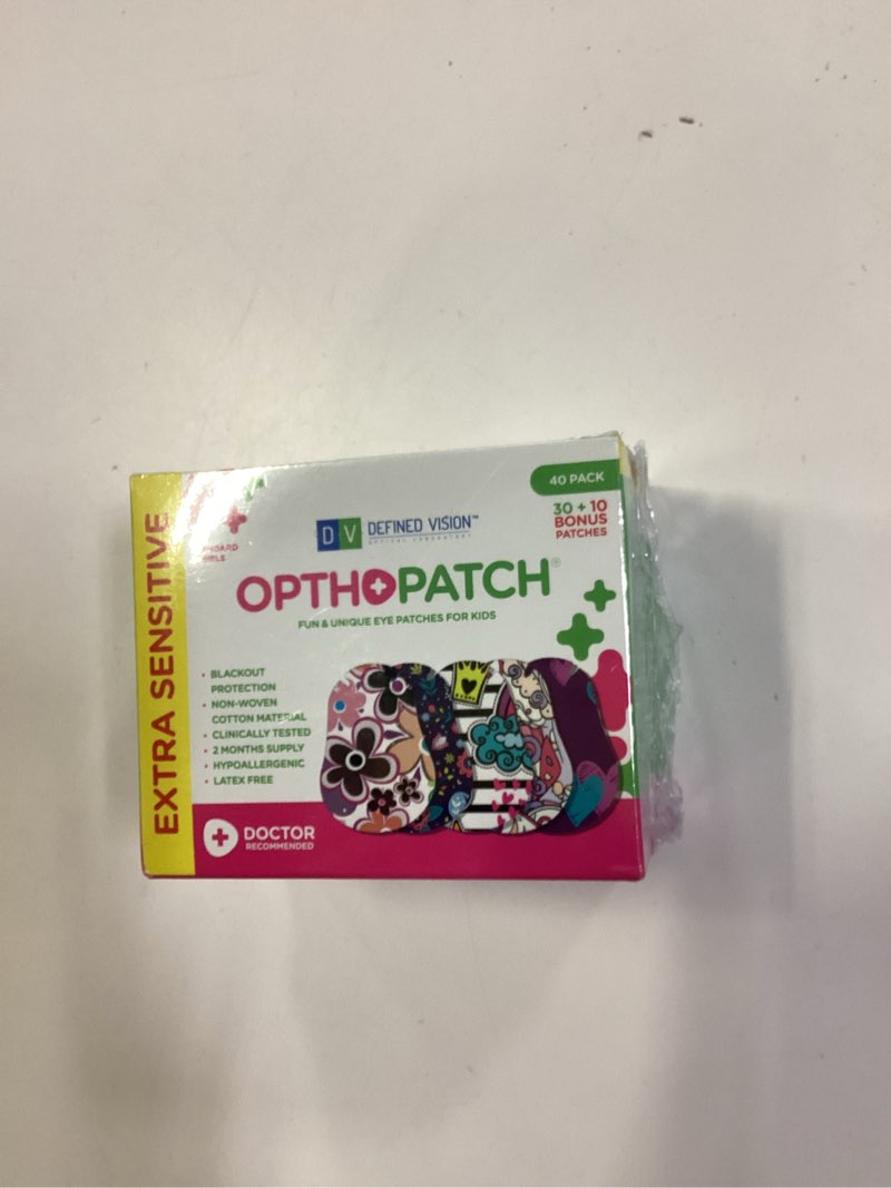 Condition photo showing New/Like New for Opthopatch Eye Patches for Kids - Extra Sensitive Adhesive - Girls' Design [Series II] - 40 Count + 1 Reward Chart