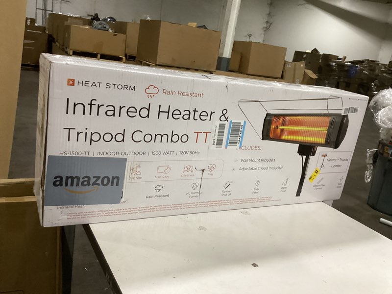 Condition photo showing Good Condition for Heat Storm HS-1500-TT Infrared, 7 ft Cord, Tripod + Heater, Black Heater + Tripod