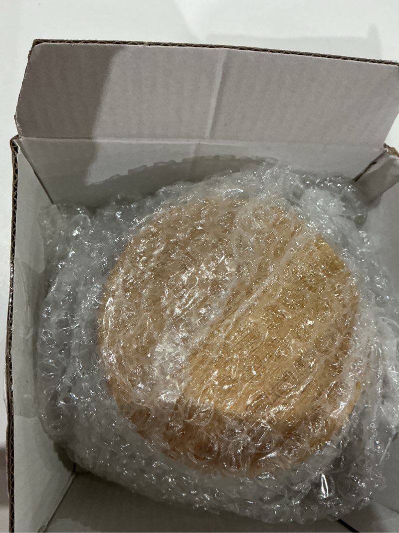Condition photo showing Good Condition for whjy 26oz clear glass storage canister holder with airtight bamboo lid, small cute modern round decorative container jar for coffee, spice, candy, salt, cookie, condiment, pepper, sugar 26oz/5.12x3.15in(hxd)
