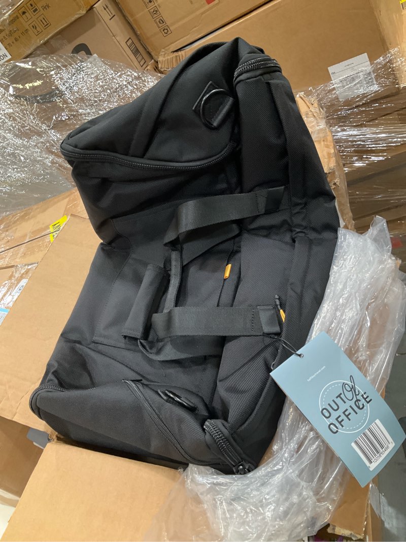 Condition photo showing Good Condition for halfday convertible 2-in-1 premium garment duffel weekender bag 45l | wrinkle-free travel, hanging suit compartment, shoe pockets, trolley sleeve. balistic nylon carry-on, jet jet premium, 45l