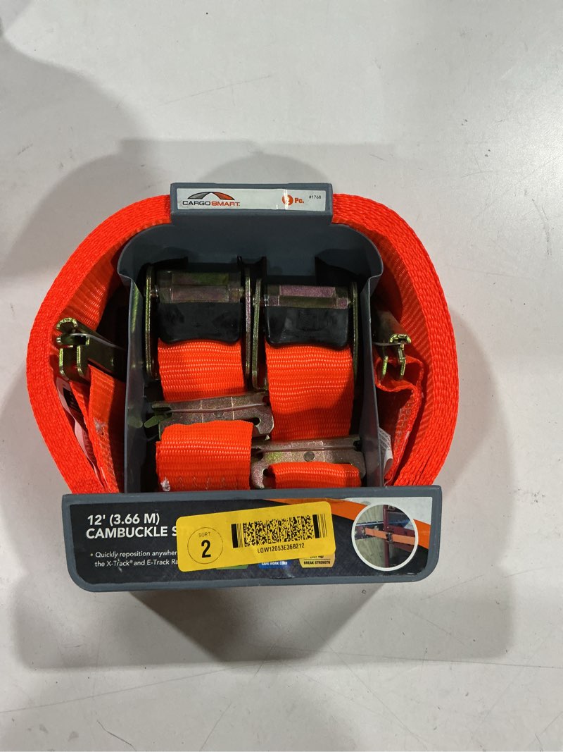 Condition photo showing Good Condition for cargosmart 2 in x 12 ft 2000 lb cambuckle strap for x-track/e-track 2-pc orange