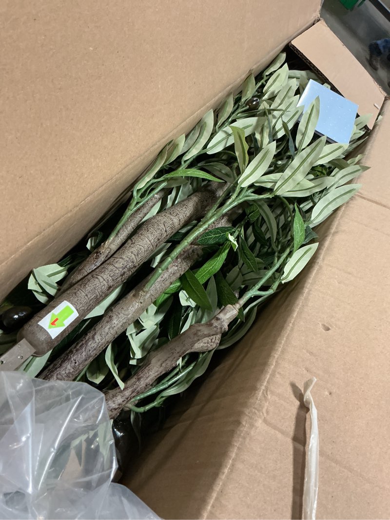 Condition photo showing Good Condition for alupssuc 6ft olive tree artificial indoor, fake tree potted faux olive trees with lifelike fruits and realistic leaves, artificial plants indoor fake plants for modern home office living room decor