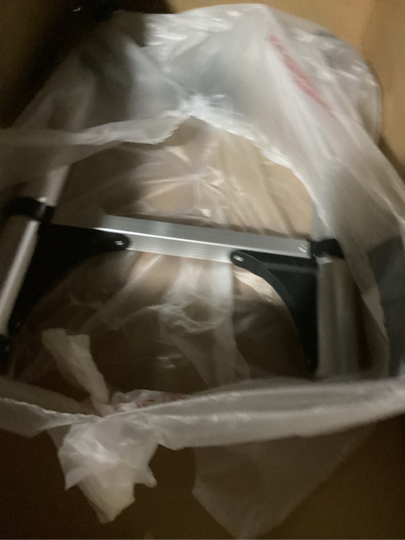 Condition photo showing Good Condition for Soctone Telescoping Ladder, 6.5 FT Button Retraction Aluminum Extension Ladder with 2 Triangle Stabilizers, Multi-Purpose Ladder with Slow Down Design, 330lbs Max Capacity for House Daily Life 6.5FT(A BUTTON)