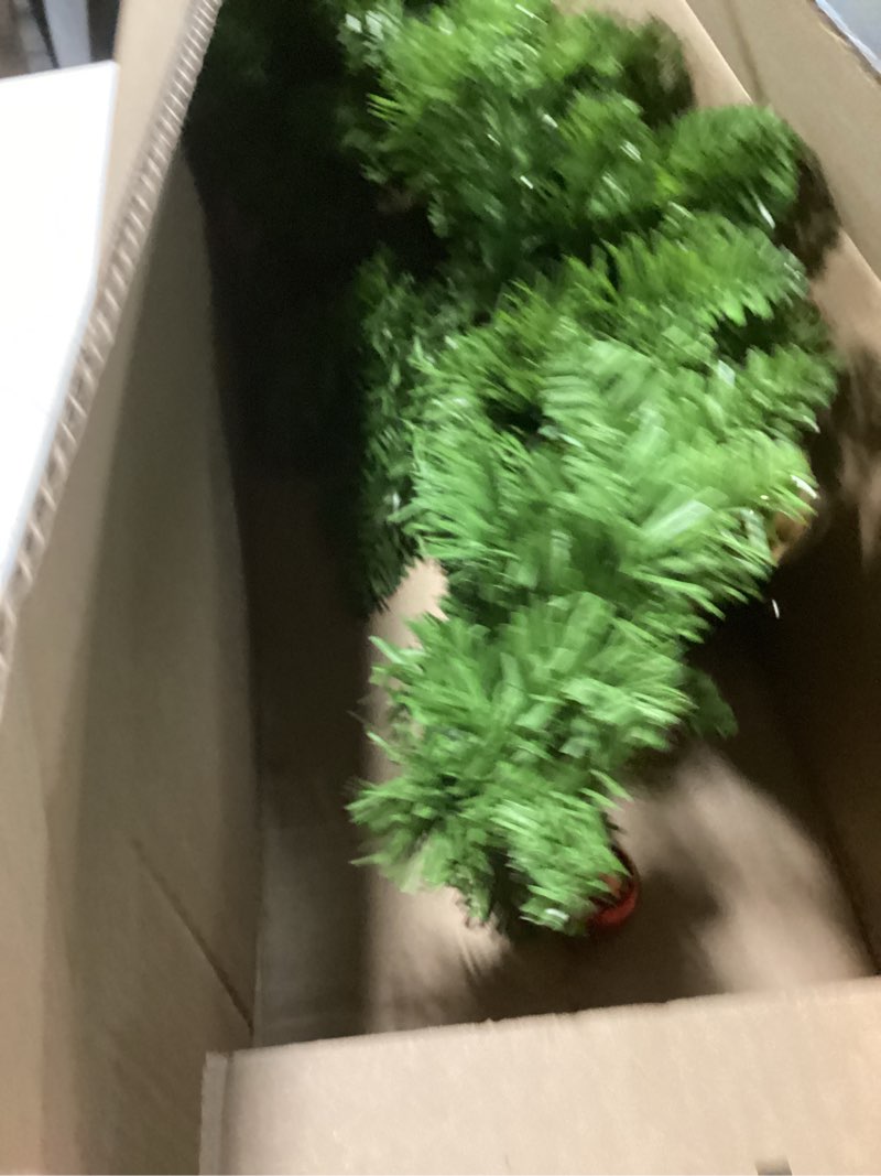 Condition photo showing Good Condition for 3 FT Wall Christmas Tree, Drak Green Half Christmas Tree Wall Hanging, DIY 1/2 Chrismas Tree for Window with Lights, Ornaments and Hooks, Hainging Xmas Tree for Door, Pet Owners Xmas Decor Dark Green 3FT