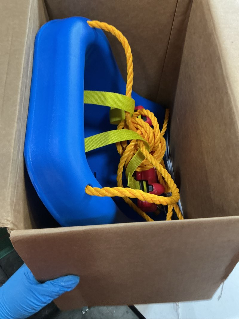 Condition photo showing Good Condition for little tikes 2-in-1 snug  n secure blue swing for baby and toddlers  ages 9 months - 4 years