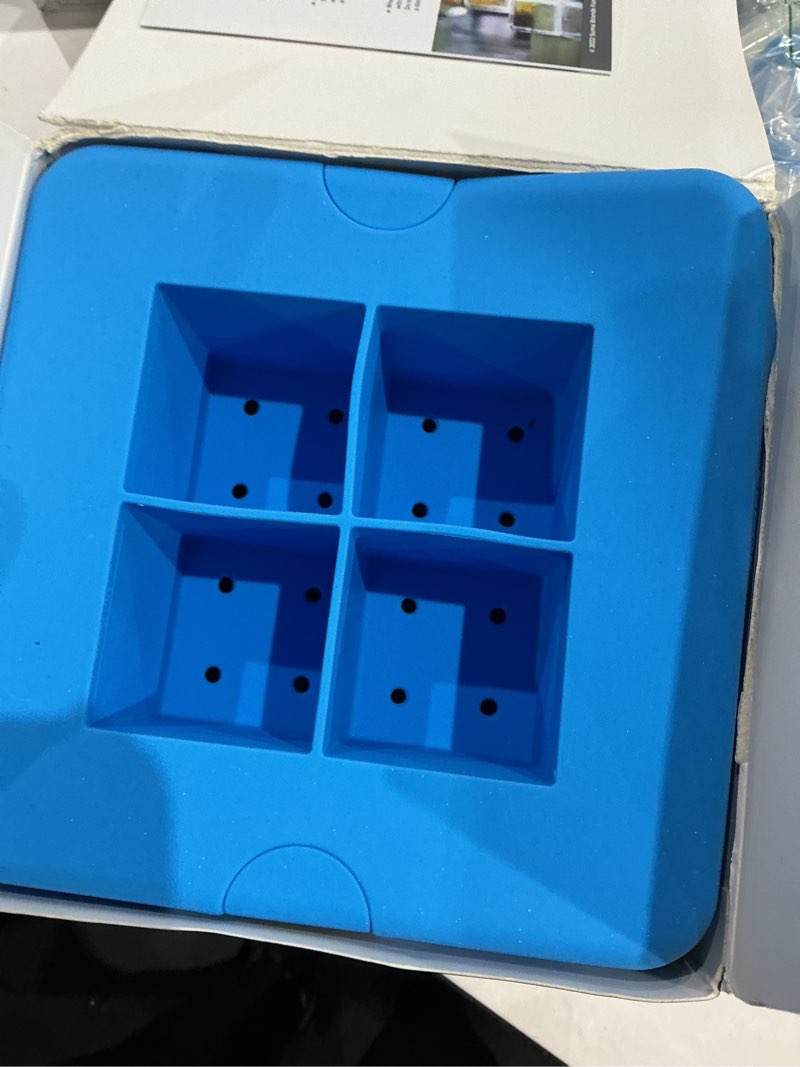 Condition photo showing Good Condition for true cubes crystal clear ice cube maker, 4 large 2"x2"x2" ice cubes for cocktails and drinks, silicone mold for pure, bartender-quality ice - great for hosting and entertaining, whiskey gifts for men clear ice cube mold