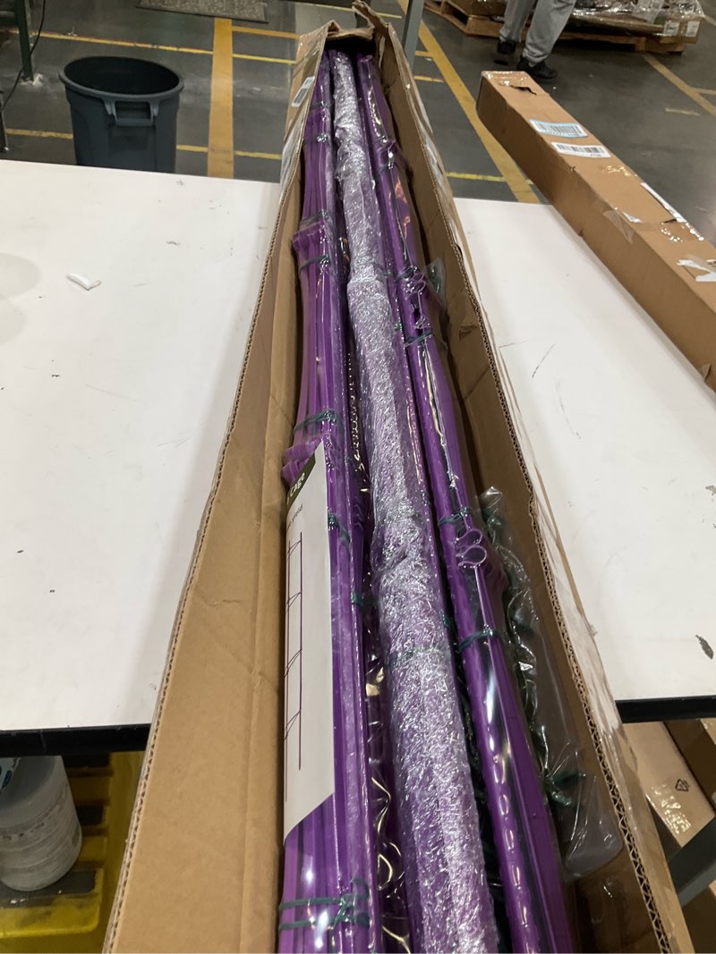 Condition photo showing Good Condition for no splicing - 5ft tall tomato cage 6-pack large tomato stakes garden plant stakes climbing suports, 40 clips and plant ties include, purple 5-ft 6-pack purple