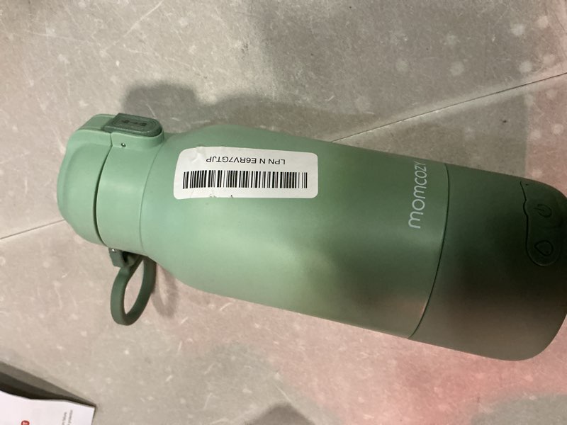 Condition photo showing As Is for momcozy portable bottle warmer for travel – dual heating modes for breast milk & water, portable milk warmer with fast heating & long battery life, 17 ounces large capacity to meet your all-day needs gradual change of green