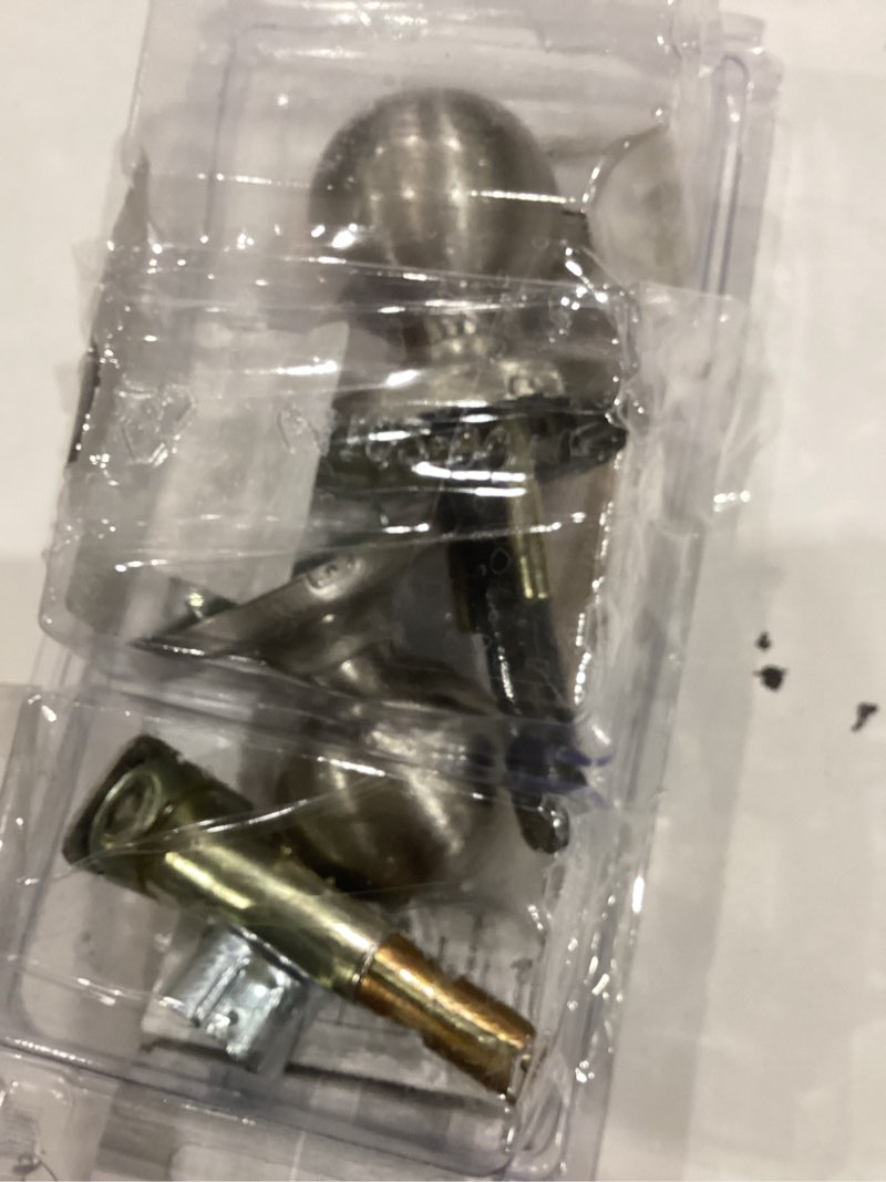 Condition photo showing As Is for kwikset polo satin nickel privacy knob right or left handed