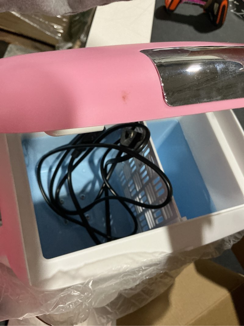 Condition photo showing Good Condition for cooluli mini fridge for bedroom - car, office desk & dorm room - portable 4l/6 can electric plug in cooler & warmer for food, drinks, skincare beauty & makeup - 12v ac/dc & exclusive usb option, pink pink 4 liter