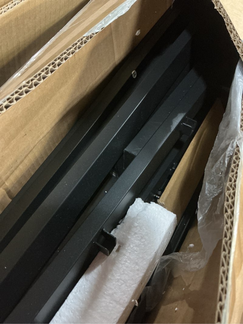 Condition photo showing As Is for White Full Size Bed Frame 14 Inch, Metal Full Bed Frame No Box Spring Needed, Heavy Duty Steel Support 3500 LBS, DIY Headboard, Noiseless, Round Corner Legs, Storage Space, Easy Assembly black 