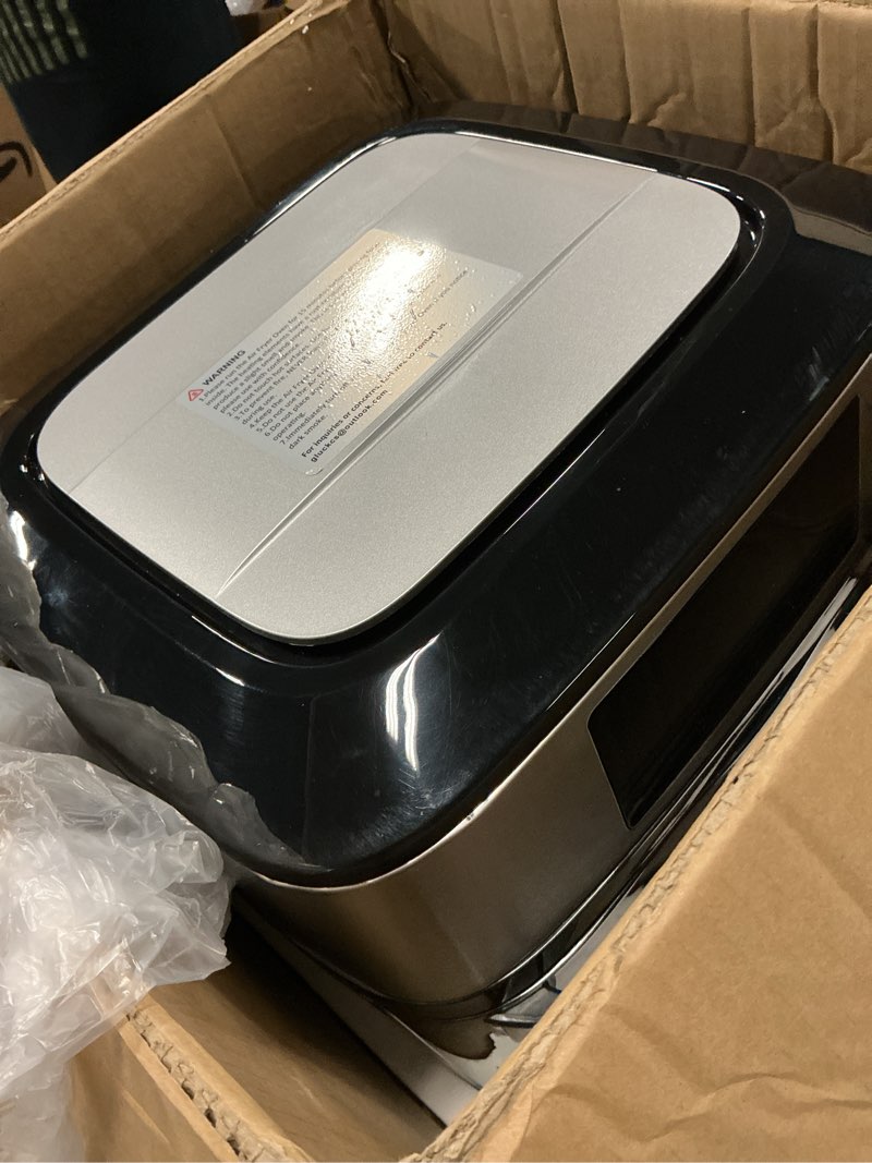 Condition photo showing Good Condition for chefman multifunctional digital air fryer+ rotisserie, dehydrator, convection oven, 17 touch screen presets fry, roast, dehydrate, bake, xl 10l family size, auto shutoff, large easy-view window, black