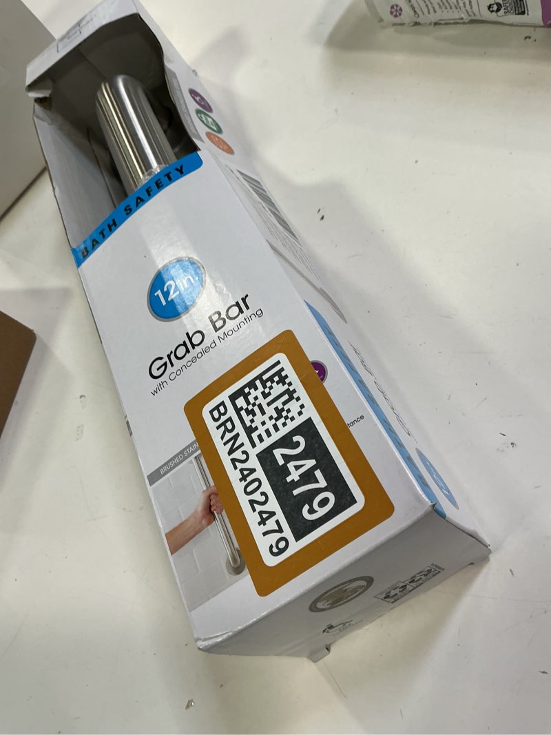 Condition photo showing New/Like New for Stainless Steel Bathroom Safety Shower Grab Bar, Anti Slip Bathtubs Grab Bars,Toilet Assist Saft Handle Handrail ADA Compliant 500lbs for Handicap Elderly Senior (Brushed, 12 Inches)