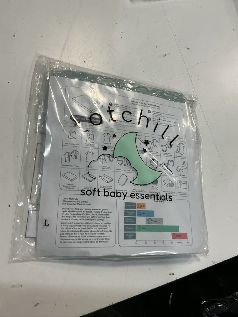 Condition photo showing New/Like New for light quilted crib sheets 2 pack, soft fitted sheets for standard crib and toddler mattresses, safari animal sage safari