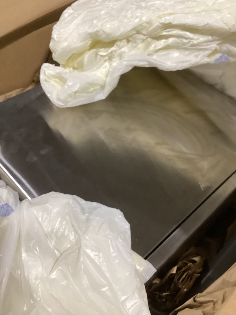 Condition photo showing As Is for Ninja Prestige Smart XL with Pro Cook System 10-in-1 Air Fry Digital Countertop Convection Toaster Oven with Air Fry, Air Roast, Broil & Bake, Pro Cook Thermometer, 1800 Watts, Stainless Steel, DT551 Stainless 10-in-1 with Thermometer