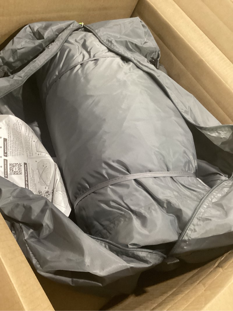 Condition photo showing Good Condition for joytutus dual-use suv camping tent with rainfly, 4-9 person car tent, thicker steel frame, ventilated double door, movie screen, compatible with suvs, hatchback tent 7.7' w x 7.7' l x 7' h