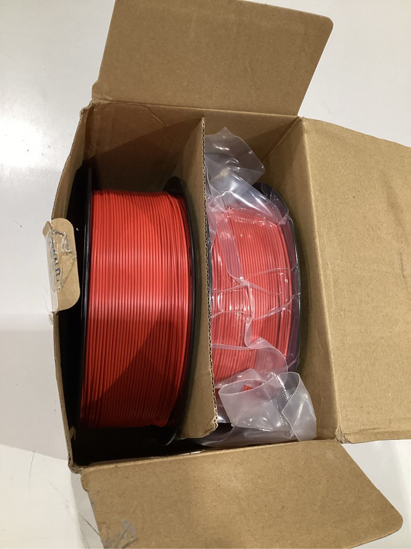 Condition photo showing Good Condition for Creality PLA Filament 1.75mm PLA 3D Printer Filament, 2kg Cardboard Spool (4.4lbs), Dimensional Accuracy +/- 0.02mm, Fit Most FDM Printer (Red & Red 2-Pack) Red+red