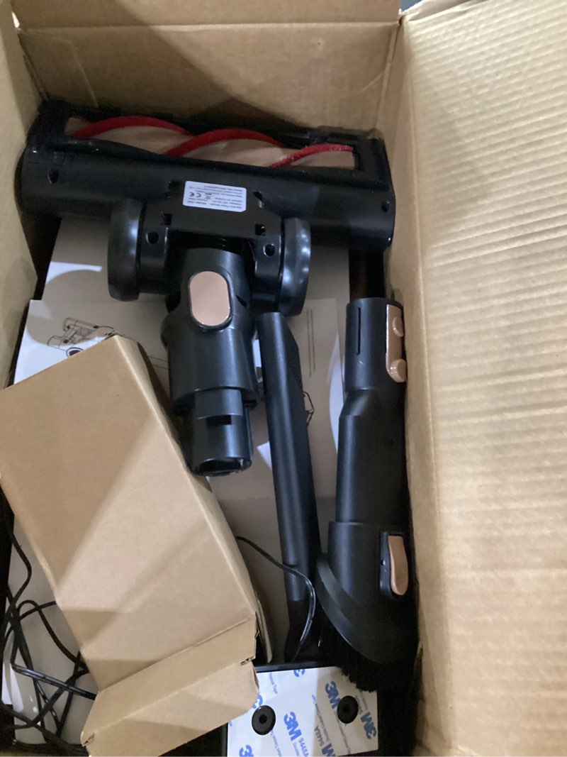 Condition photo showing Good Condition for cordless stick vacuum cleaner - 40kpa powerful suction vacuum with 45 min runtime, detachable battery, anti-tangle & 1.5l dust cup, 8 in 1 vacuum cleaner for pet hair, carpet, hardfloor, gold