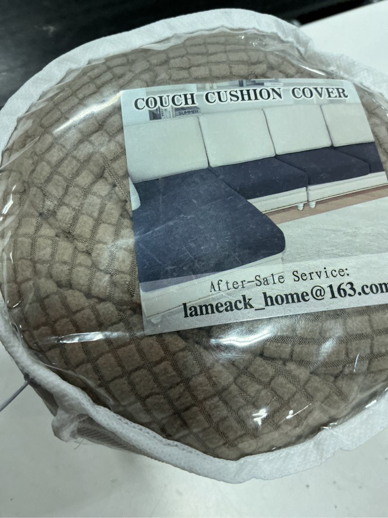 Condition photo showing Good Condition for la meack couch cushion covers seat cushion cover stretch couch cover separate sectional sofa slipcovers furniture protector(3 pieces for seat or sofa backrest, khaki)