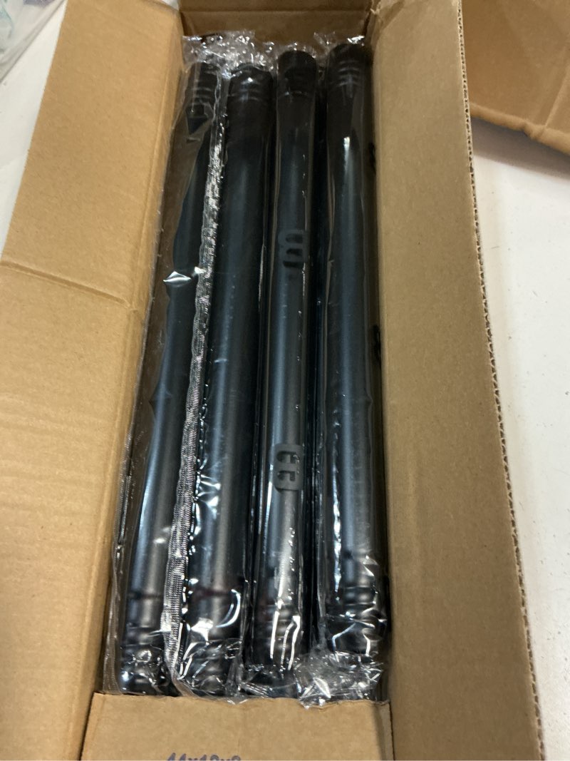 Condition photo showing Good Condition for black long curtain rod tension shower curtain rods 30 to 120 inch adjustable spring heavy duty rods for bathroom windows outdoor no drill no slip spliced and telescopic design black 30-120“