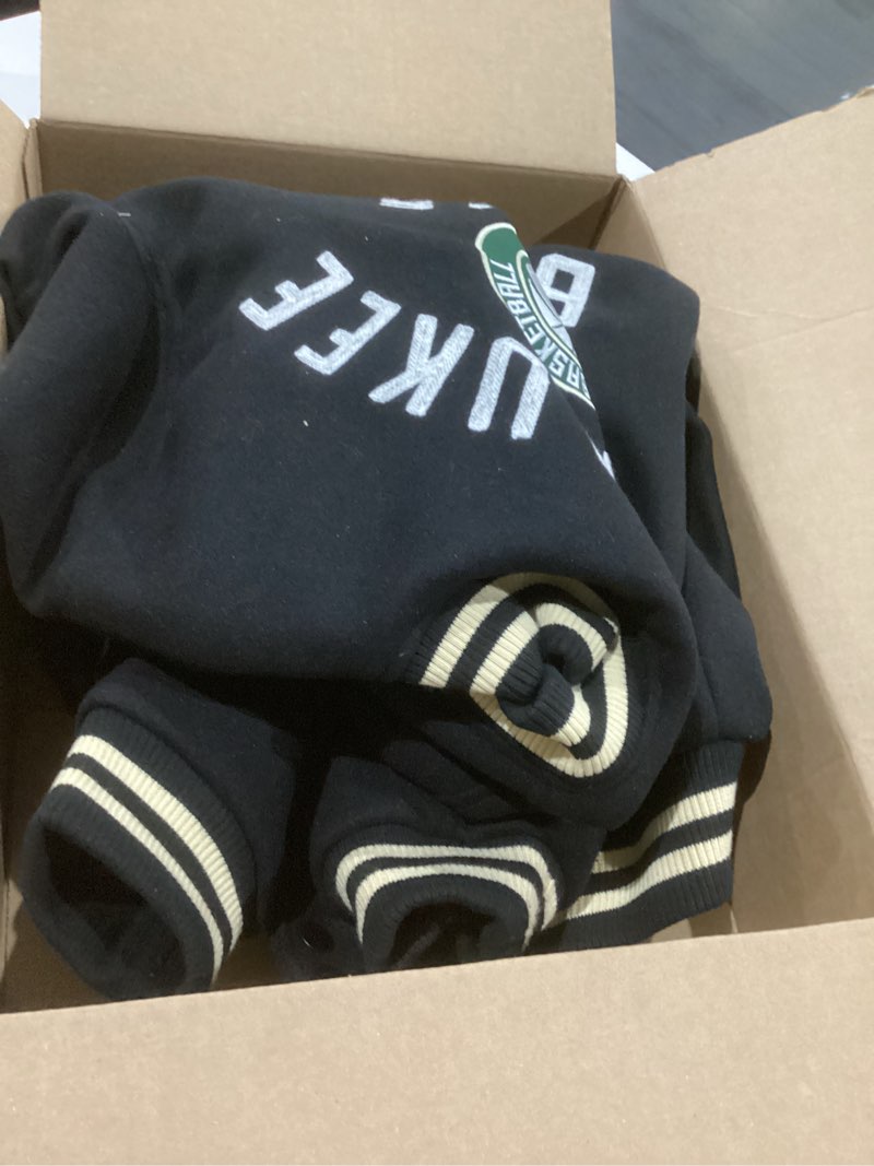 Condition photo showing As Is for Ultra Game Men’s NBA Official Game Time Varsity Jacket Milwaukee Bucks Medium Team Color 23