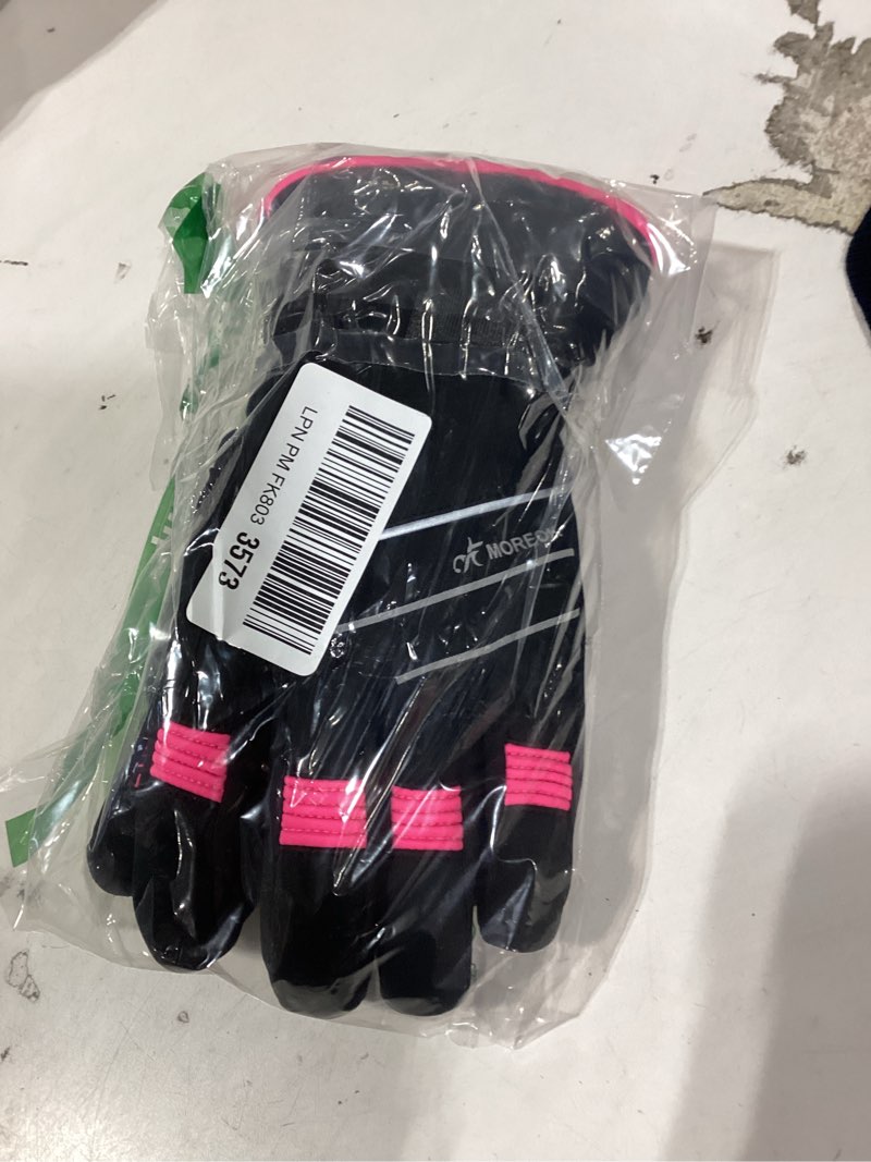 Condition photo showing New/Like New for moreok waterproof & windproof -30°f winter gloves for men/women, 3m thinsulate thermal gloves touch screen warm gloves for skiing,cycling,motorcycle,running pink medium